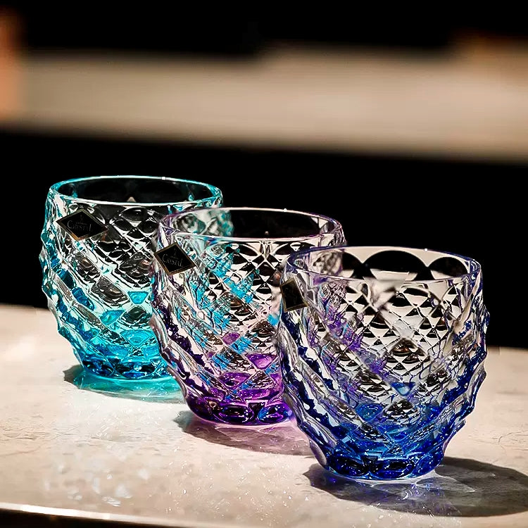 Bohemia Crystal Chroma Whisky Glasses with Stand Set - MASU