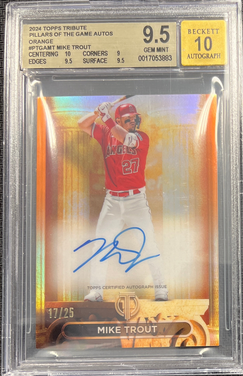 Mike trout マイク・トラウト 直筆サイン カード BGS9.5 Mike trout