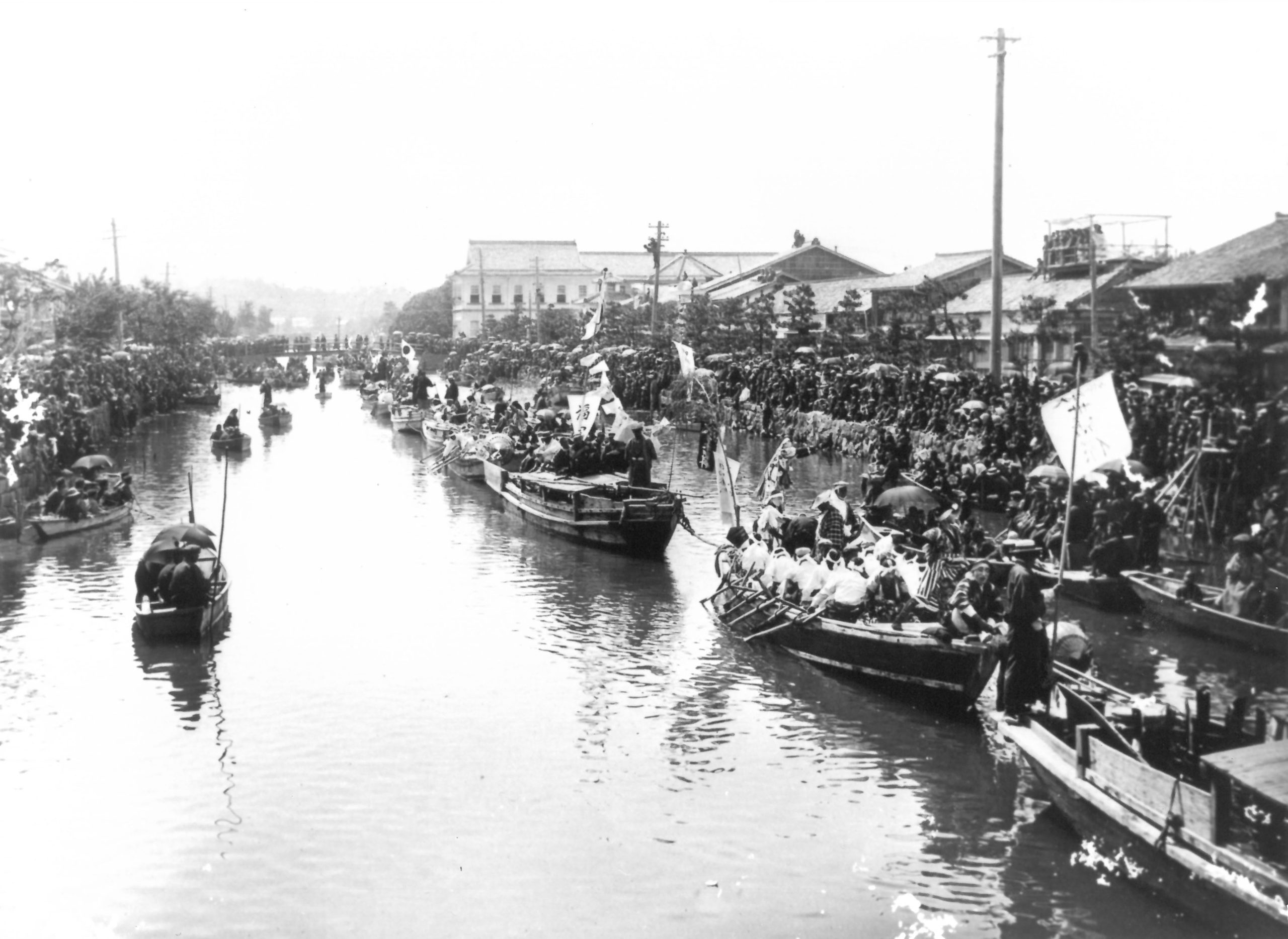 珍品】写真師 森川 兵庫県港湊川 堤上公園 大型古写真 戦前 大正
