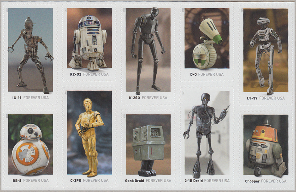 アメリカ 2021年スター・ウォーズ／ドロイド10種 - 趣味の切手専門店