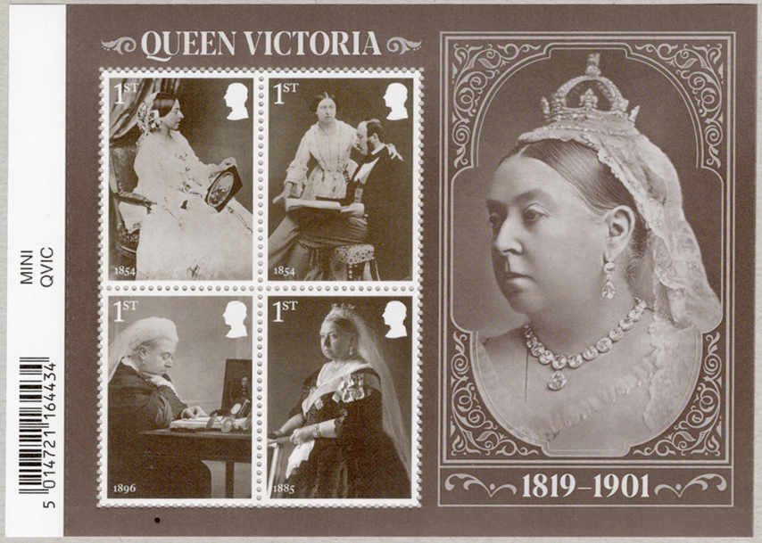 イギリス ヴィクトリア女王の肖像画3D使用済切手 穿孔有り イギリス