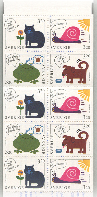 まとめ済8187 外国切手 スウェーデン 1995年グリーティング