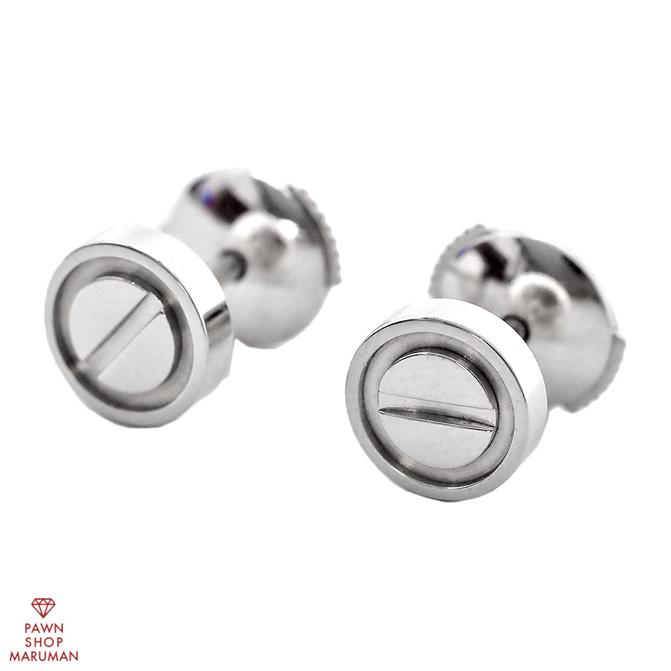 カルティエ ラブ イヤリング ピアス K18WG ホワイトゴールド【中古