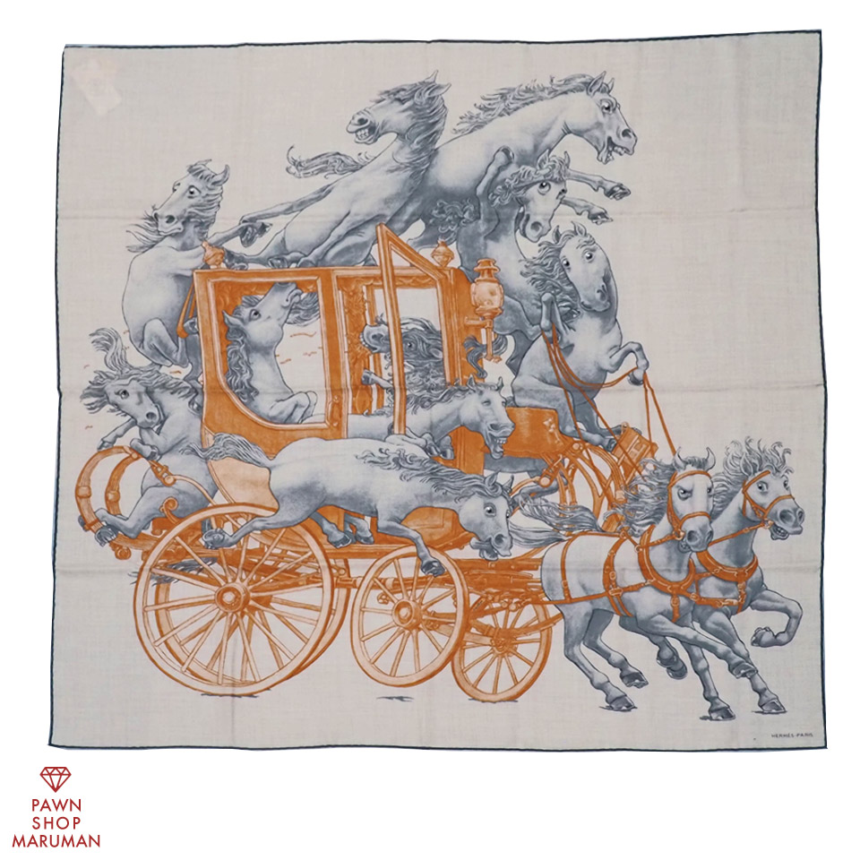 エルメス カレ100 スカーフ グラン キャロス ロワイヤル 103840T 08