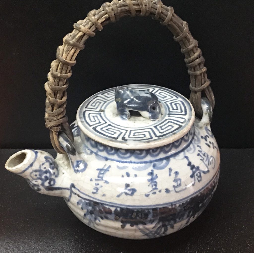 作品紹介】京焼 二代 高橋道八（仁阿弥道八）作 桃山窯呉須急須 | 骨董