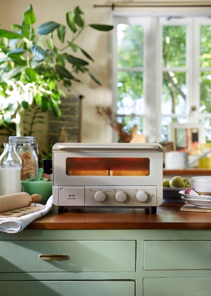 BRUNO】Crassy＋ スチーム＆ベイク トースター（グレージュ）: 雑貨