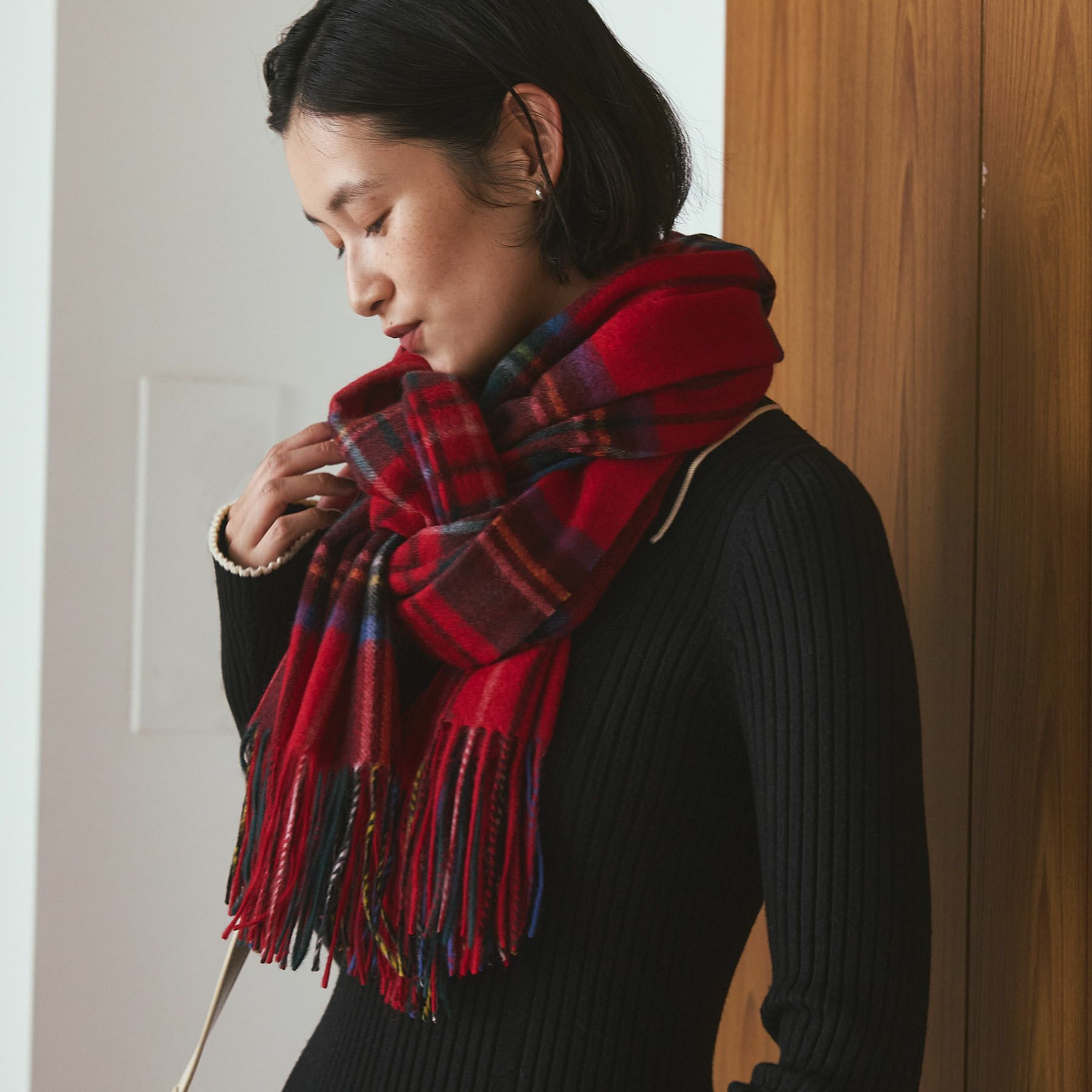 BURBERRY イングランド ラムウール ノバ チェック柄 マフラー BURBERRY