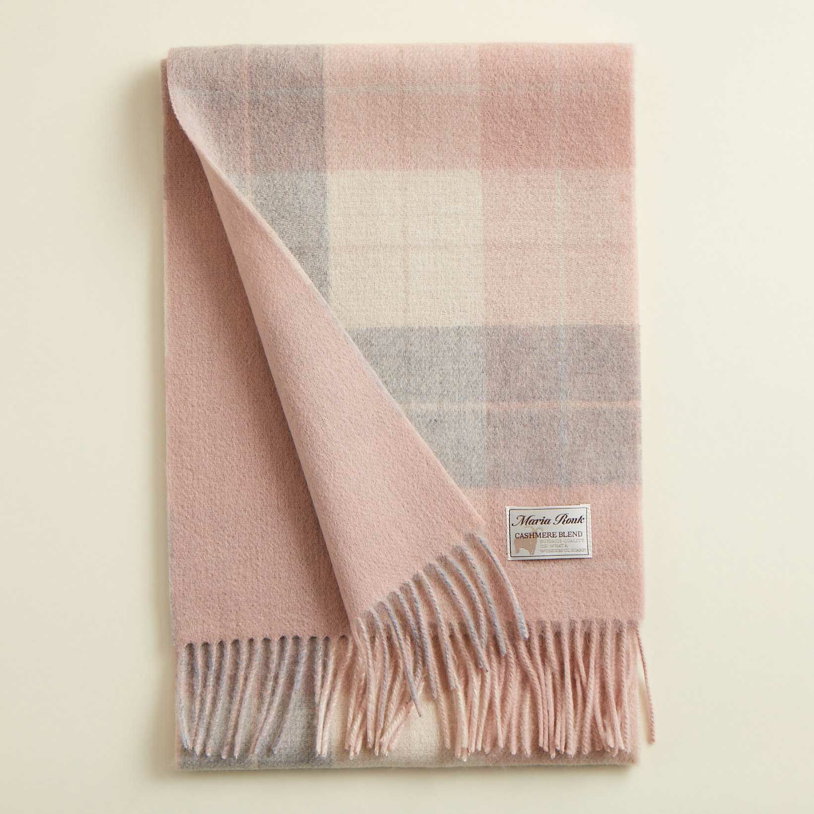 BURBERRY バーバリー カシミヤマフラー ピンクチェック BURBERRY