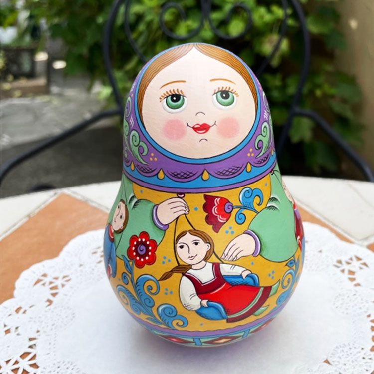 ロシア雑貨店マリンカ / オリガ・ザバイキナ作 起き上がりこぼしozk014