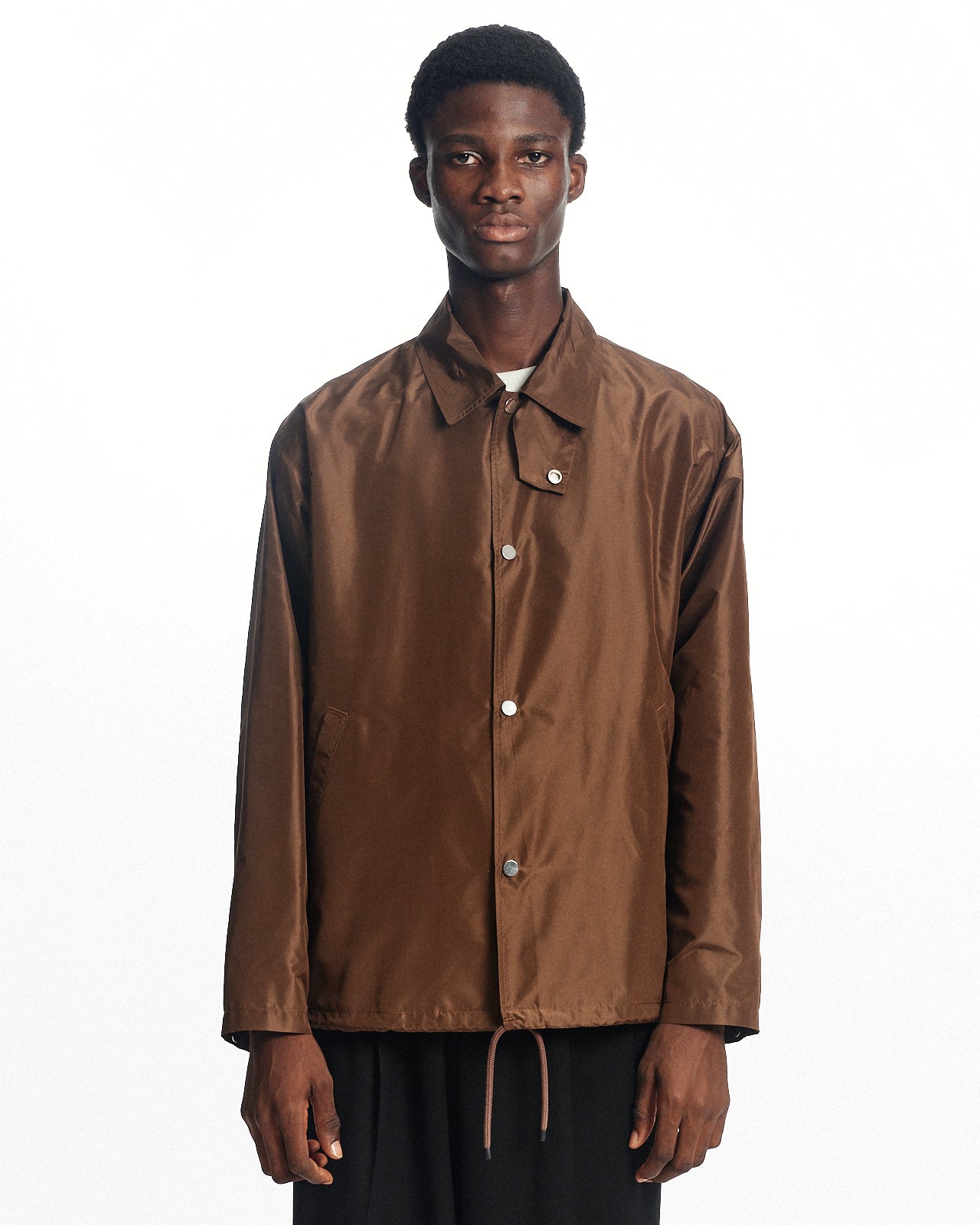 シルクタフタ / コーチジャケット, Burnt Umber – MARKAWARE