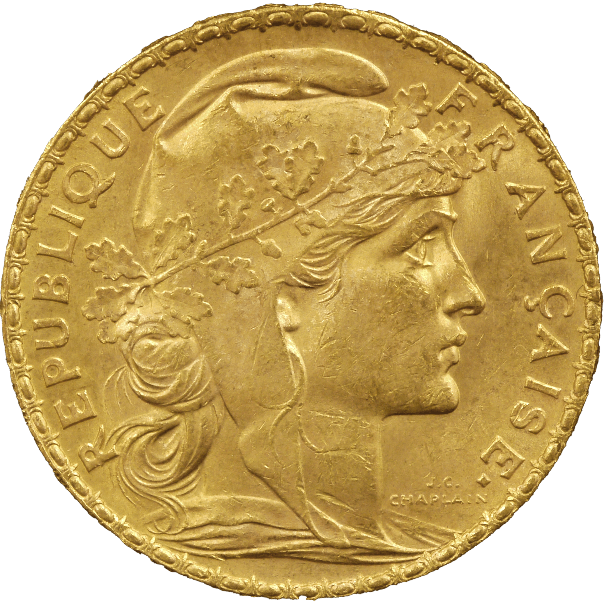 フランス 20フラン金貨 1906年 マリアンヌ女神｜NJ BUYER'S MARKETPLACE