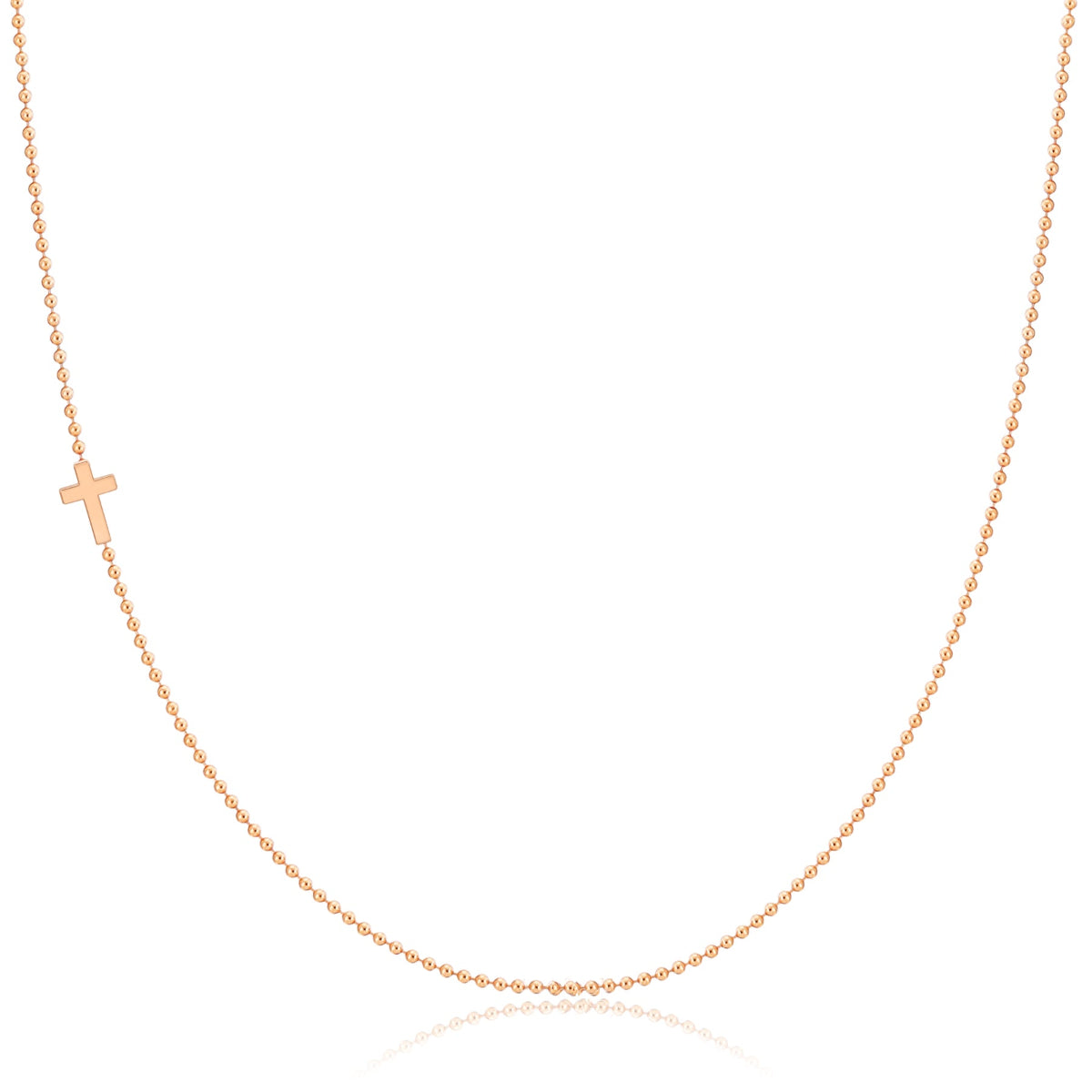 14k Gold Asymmetrical Charm Necklace - Cross – Maya Brenner