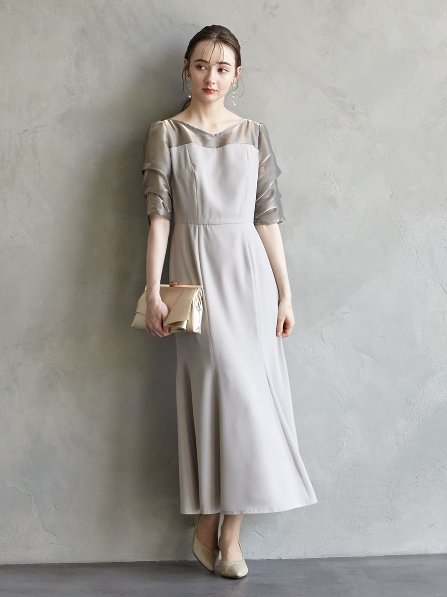 WEB/Aimer Acret店限定】シャンブレオーガンジータックスリーブ