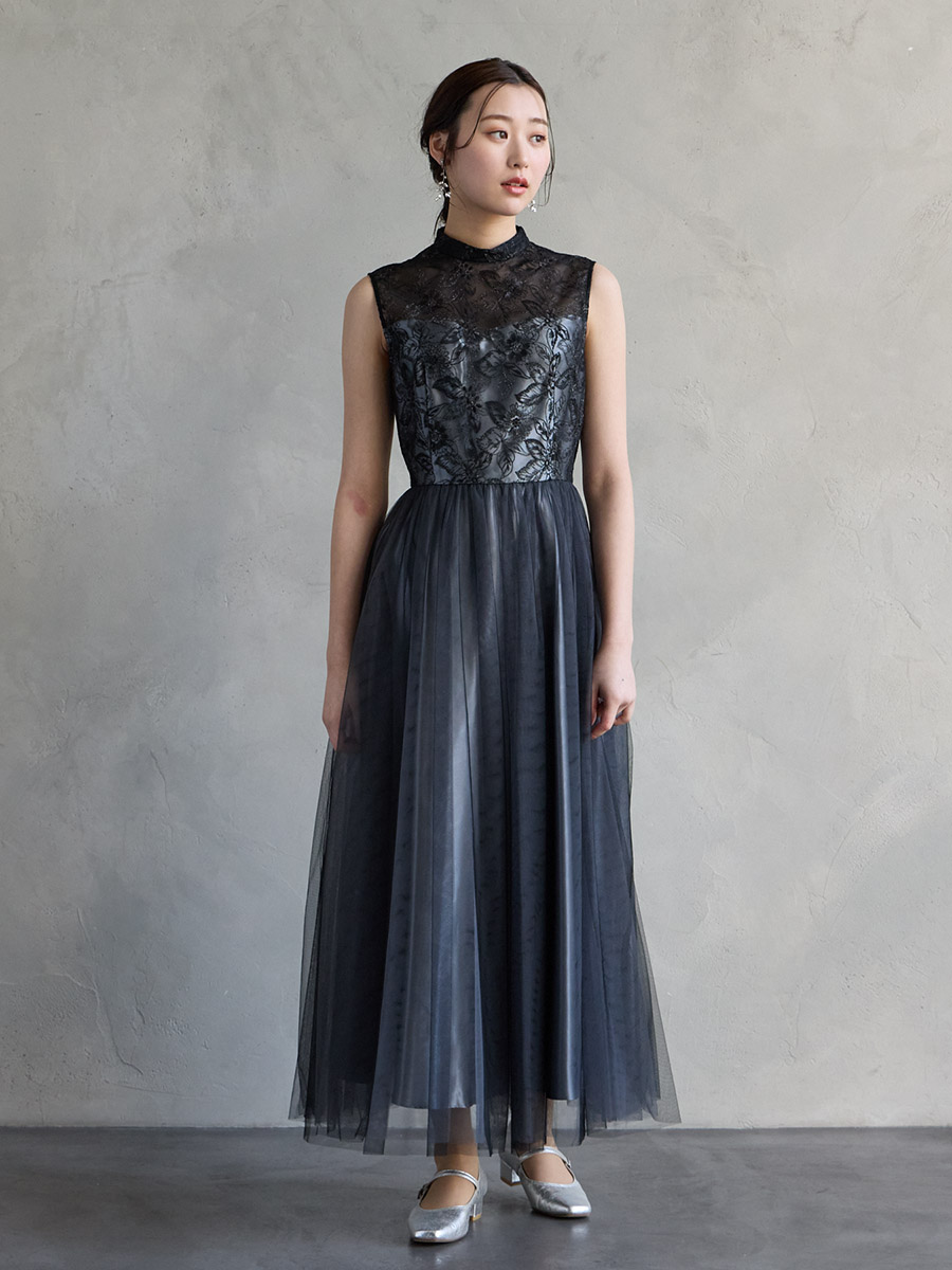 美品】Aimer 定価3万円❣️チュール ドレス 9号 M エメ グリーン 美品