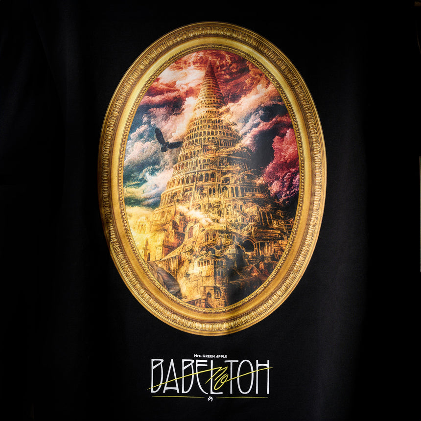 愛知公演】“BABEL no TOH” Tシャツ / ブラック – Mrs. GREEN APPLE