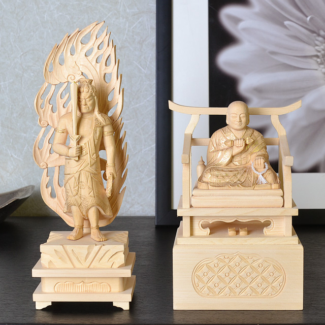 光背(3.5寸坐像用)#425 透し彫 火焔 ◇白檀 木彫 仏像付属