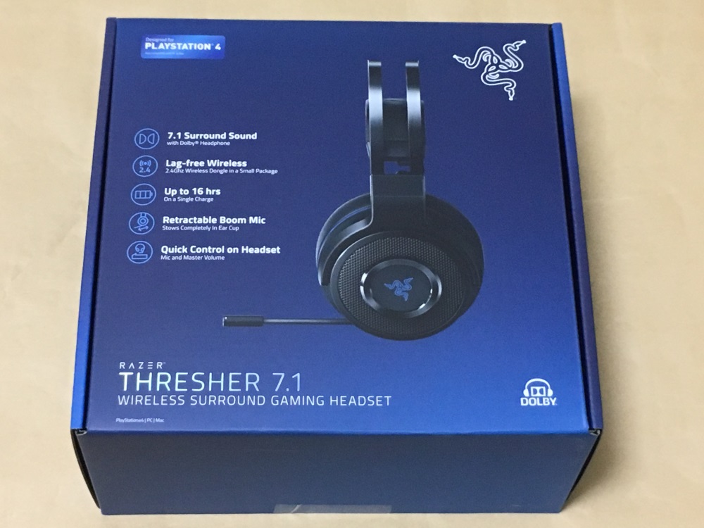 Razer Thresher 7.1をレビュー！PS4,PC,Mac対応のワイヤレスゲーミング