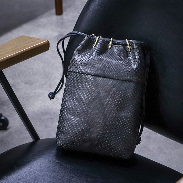 ヒズファクトリー パイソン ottone オットーネ 合切袋（巾着） HIS