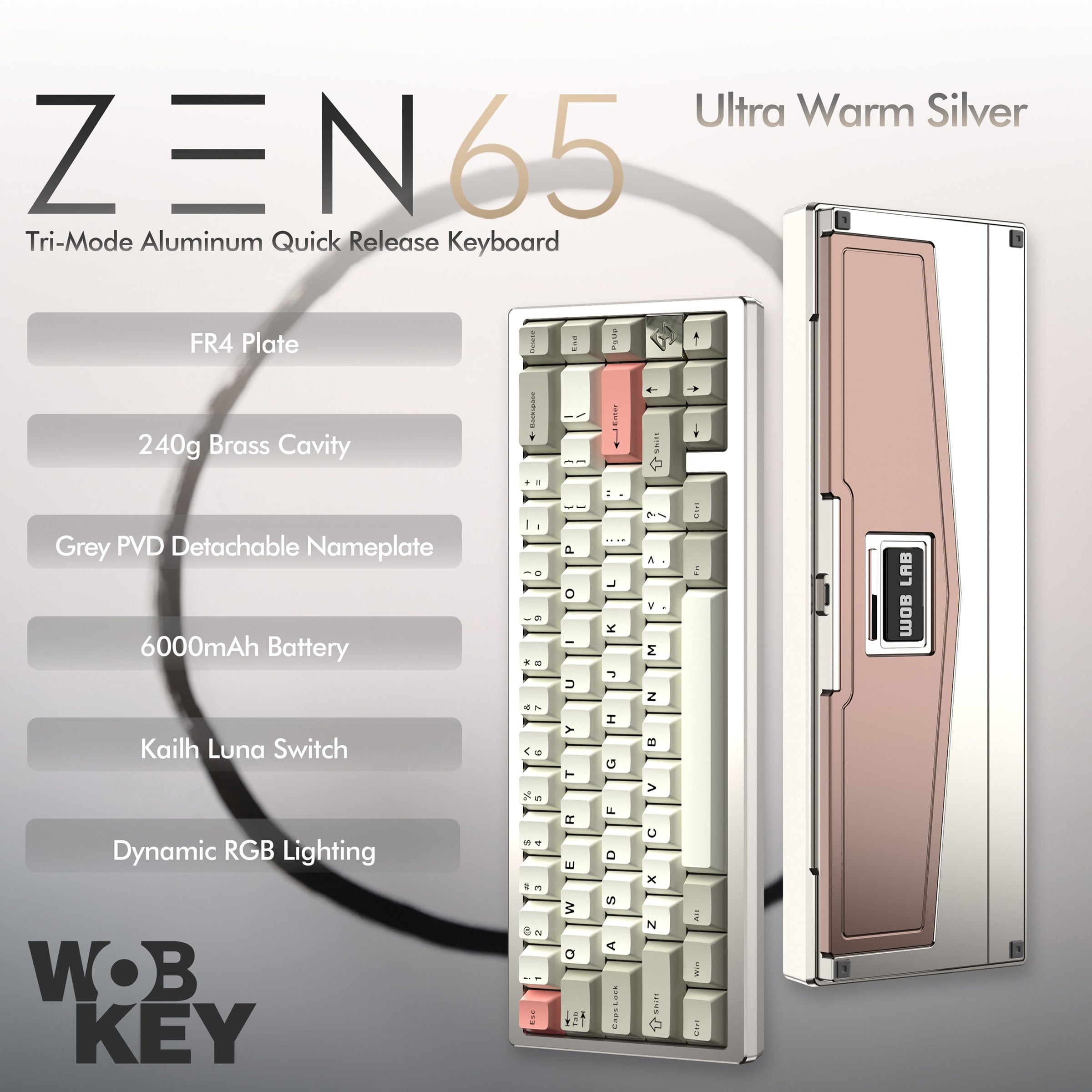 WOBKEY Zen 65 Aluminum Wireless Keyboard