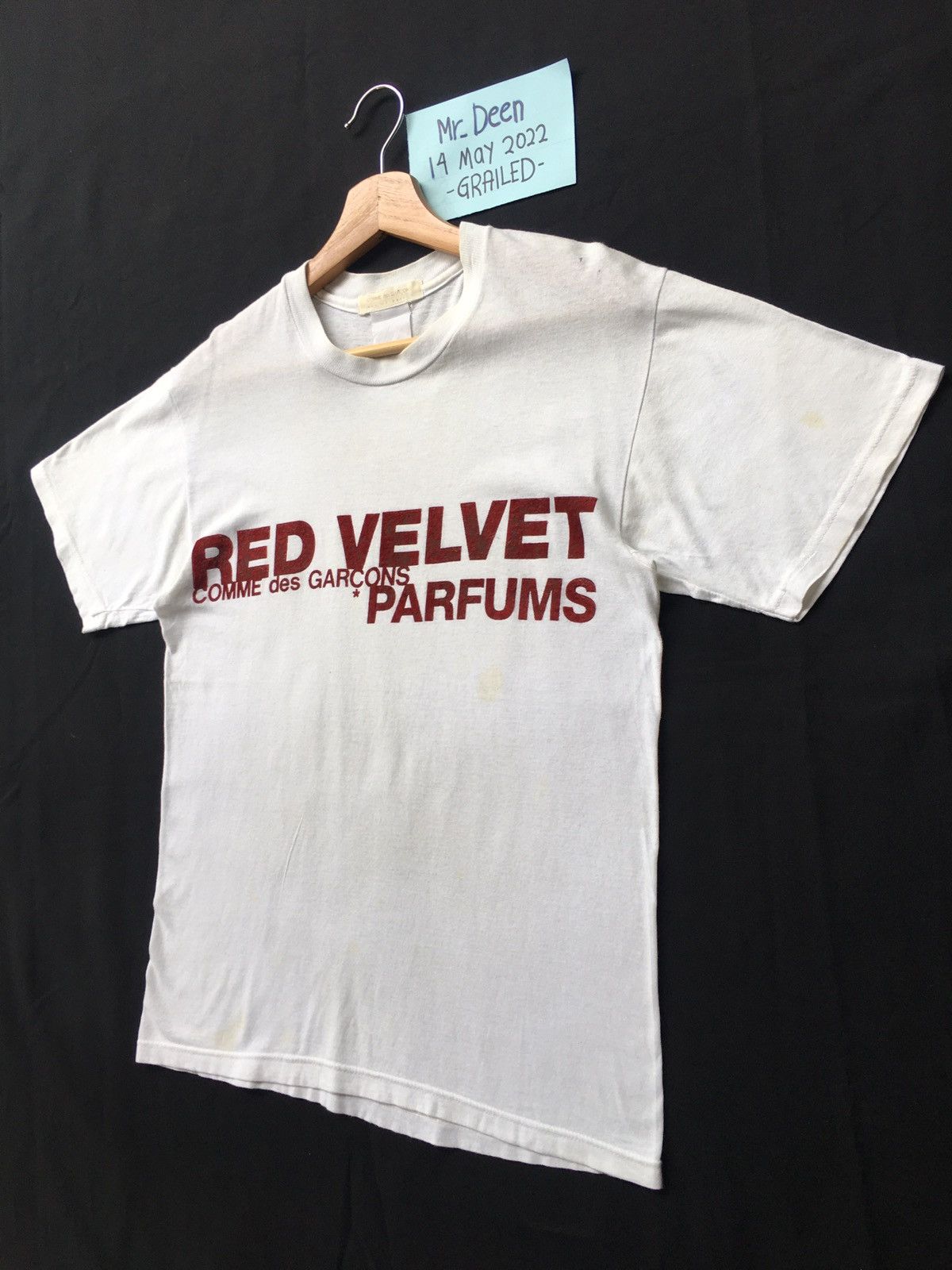 Rare Vintage CDG Comme Des Garcons Red Velvet Parfums Tee