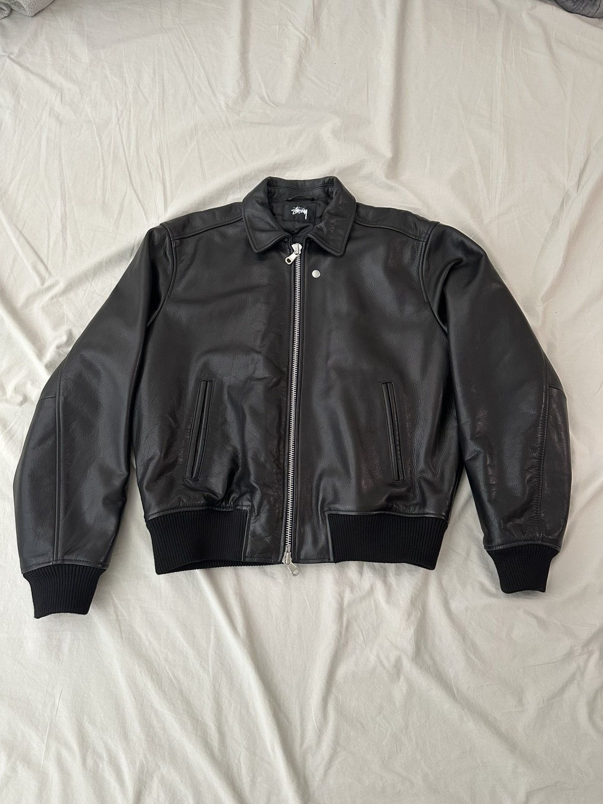 Stussy Leather Flight Jacket