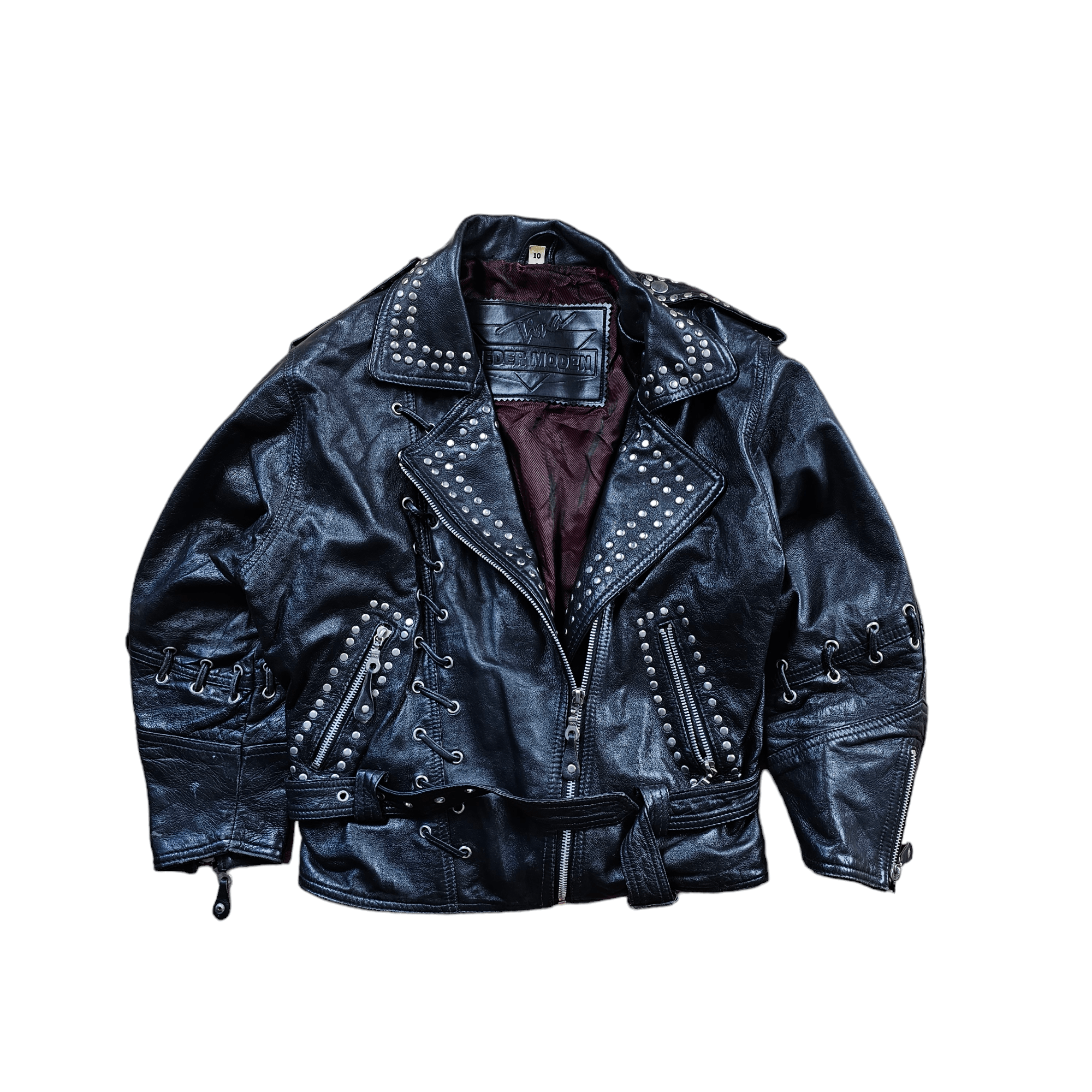 Y2K スタッズ grunge ライダース レザー punk archive