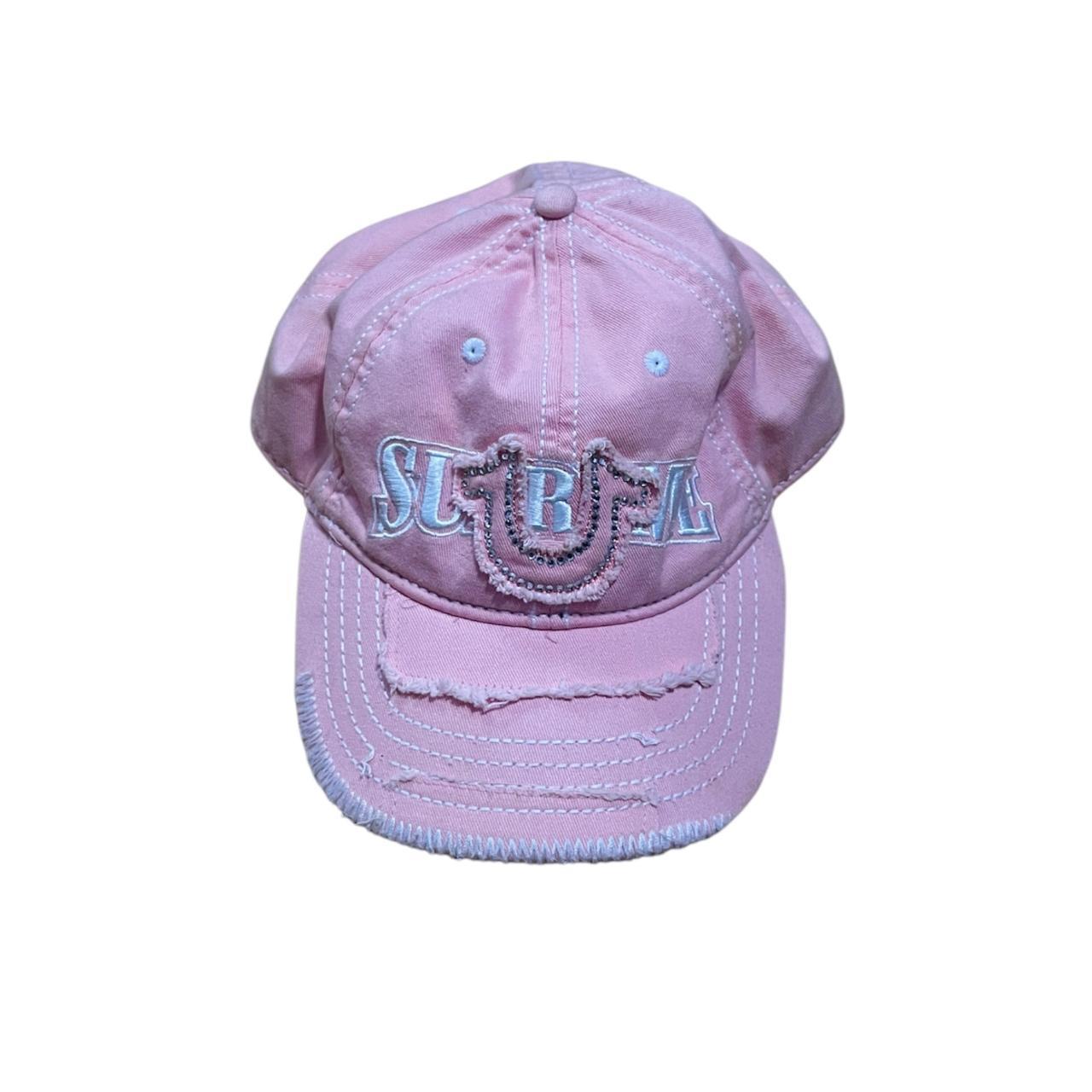 Supreme True Religion 6-Panel Pink Hat distressed | Depop