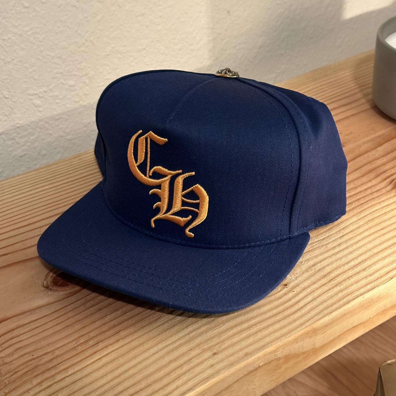 BLUE AND ORANGE CHROME HEARTS HAT BASEBALL | Depop