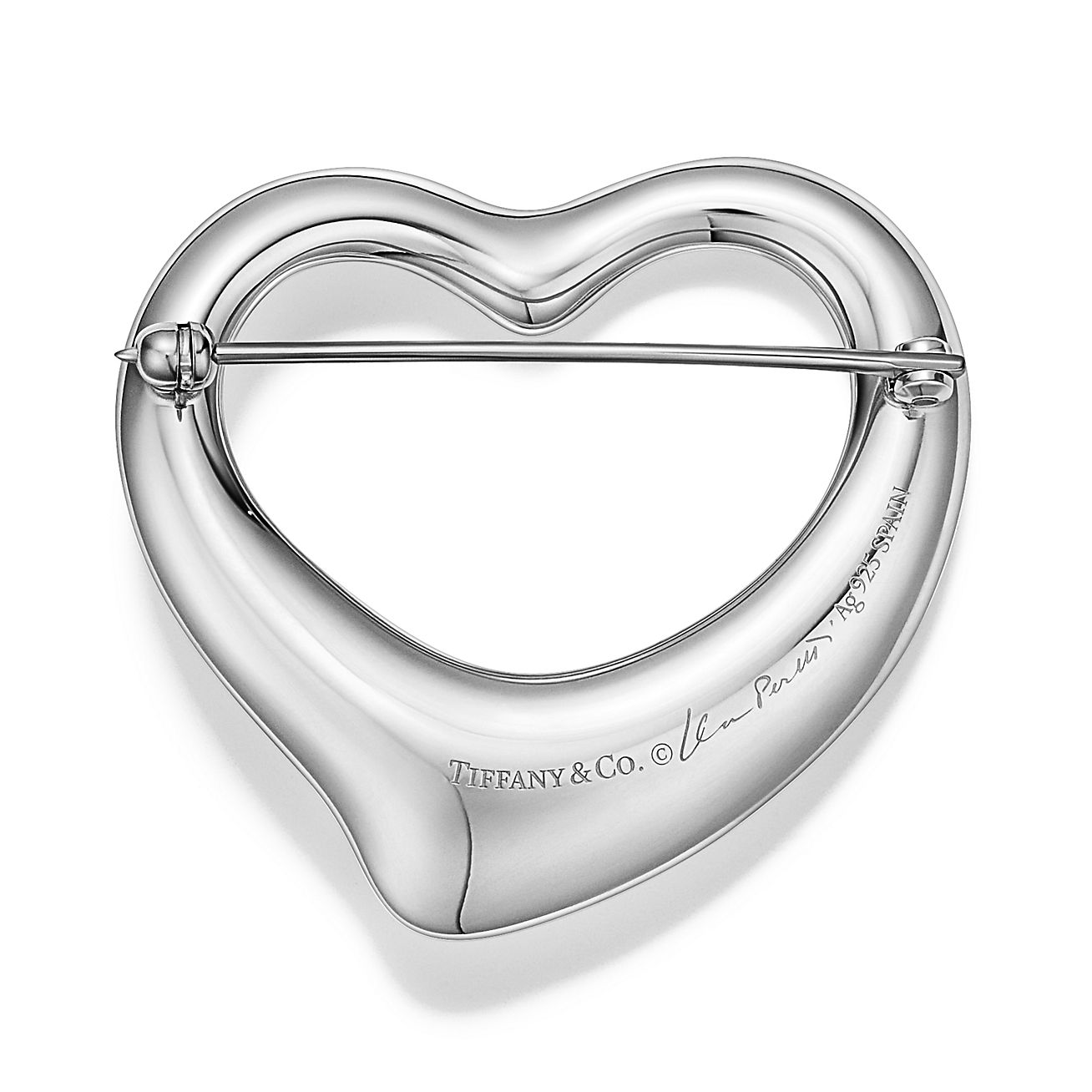 Elsa Peretti® Open Heart Brooch in Sterling Silver | Tiffany & Co. CA