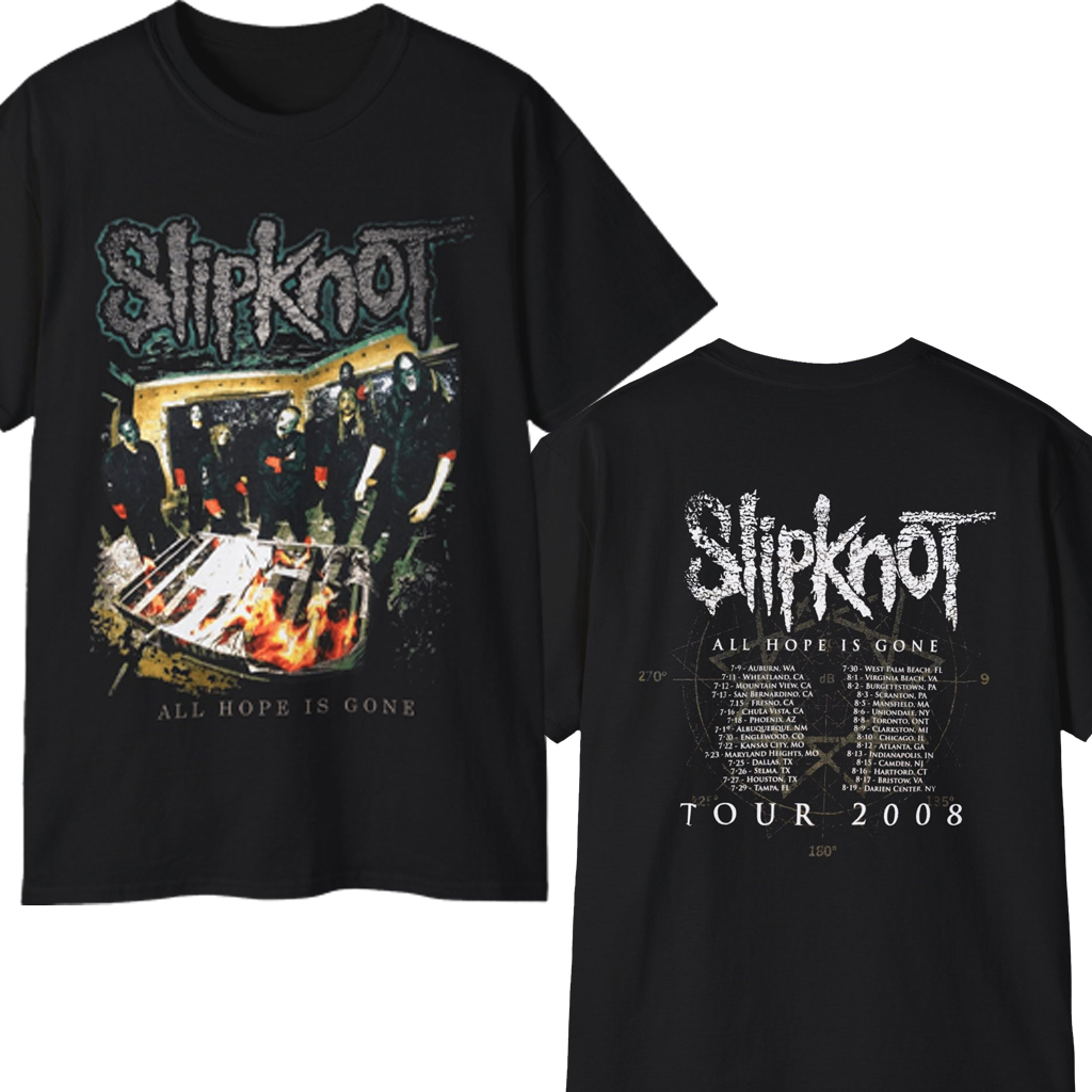 Rare 2008 Slipknot All Hope Is Gone Tour Shirt - TokoPyramid