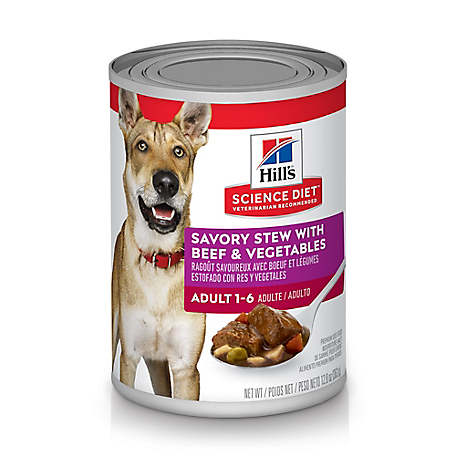 Hill's Science Diet Adult Beef and Barley Chunks Wet Dog Food, 13