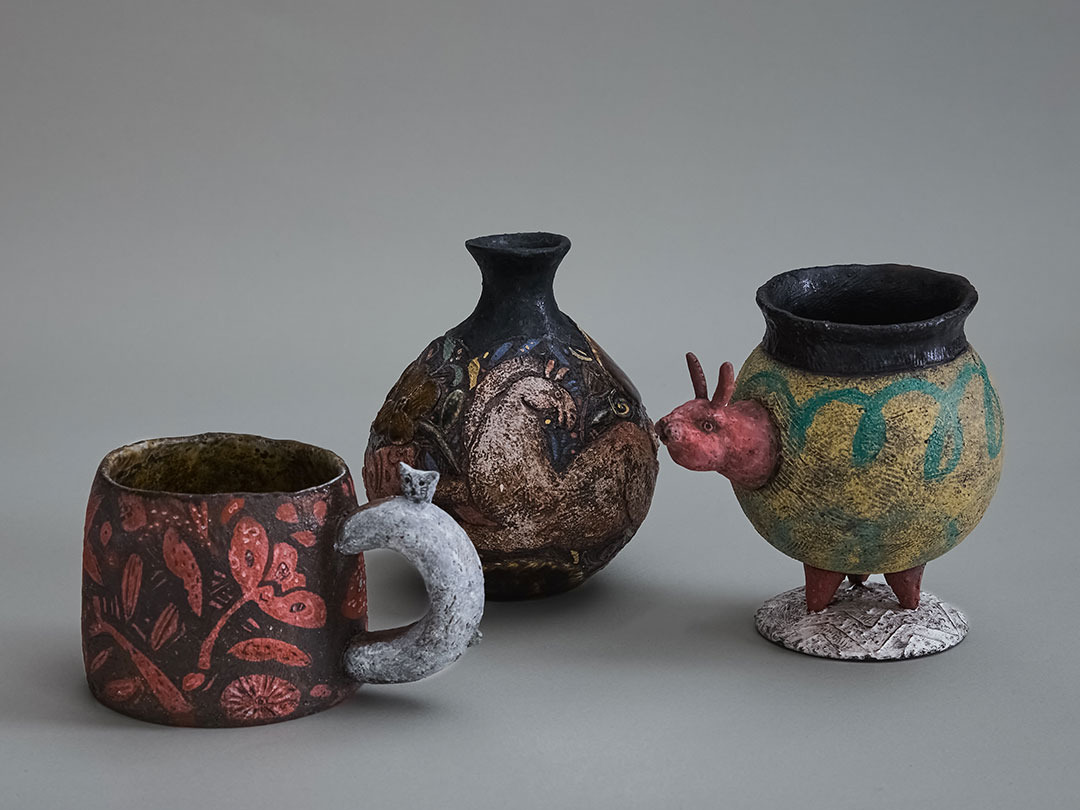 京焼・清水焼 陶彫 沼田一雅 作「虎」教壇資料 置物 無傷 箱無。