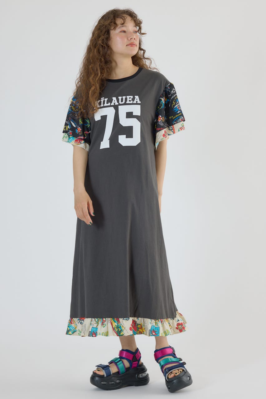 RODEO CROWNS WIDE BOWL | ドッキングアロハティアードワンピース