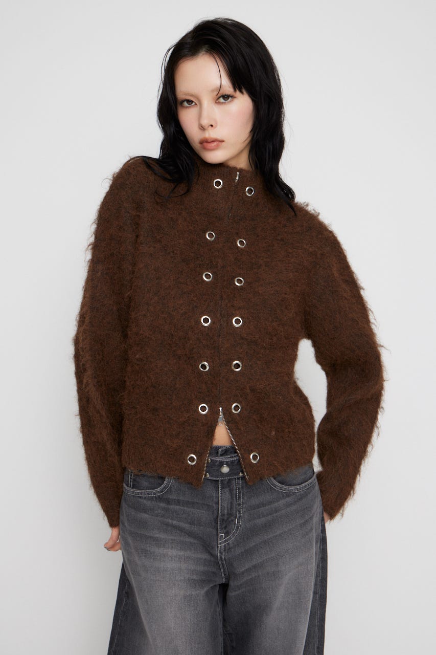 LAGUA GEM | ZIP SIDE EYELET ニット (ニット ) |SHEL'TTER WEBSTORE