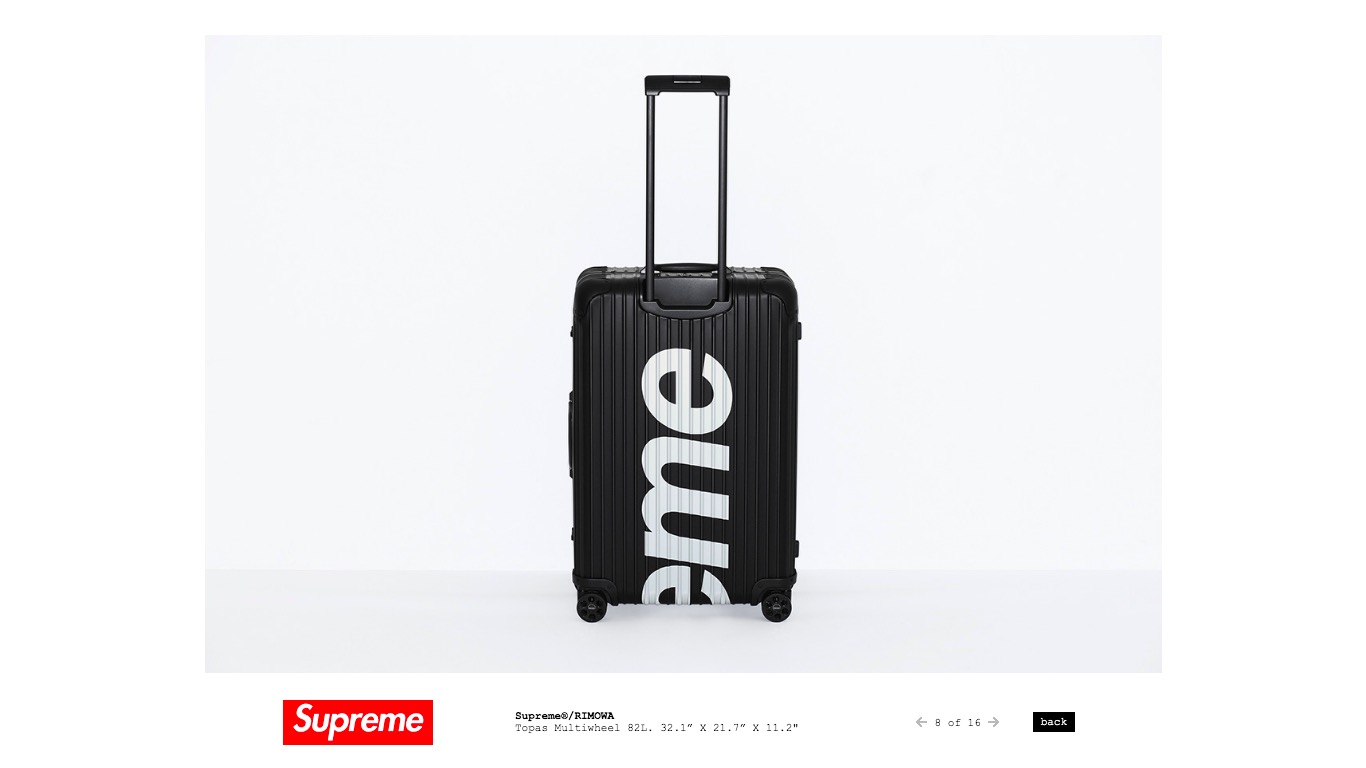 シュプリーム」 × 「リモワ」が1年半ぶりに実現 全面に蜘蛛の巣を