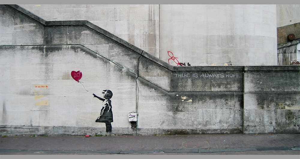バンクシー ガールズ ウィズ バルーン リトグラフ BANKSY バンクシー