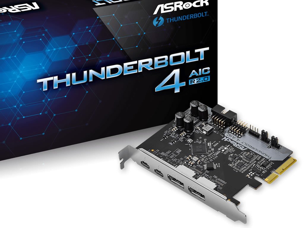 ASRockのThunderbolt 4拡張PCI-Eカード「Thunderbolt 4 AIC R2.0