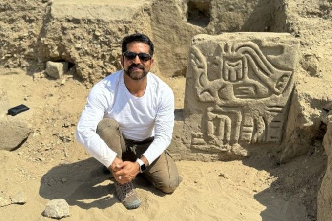 古代文明 ペルー 神獣 壺 発掘品 彩色土器 甕 穀物用壺 コンドル 神鳥