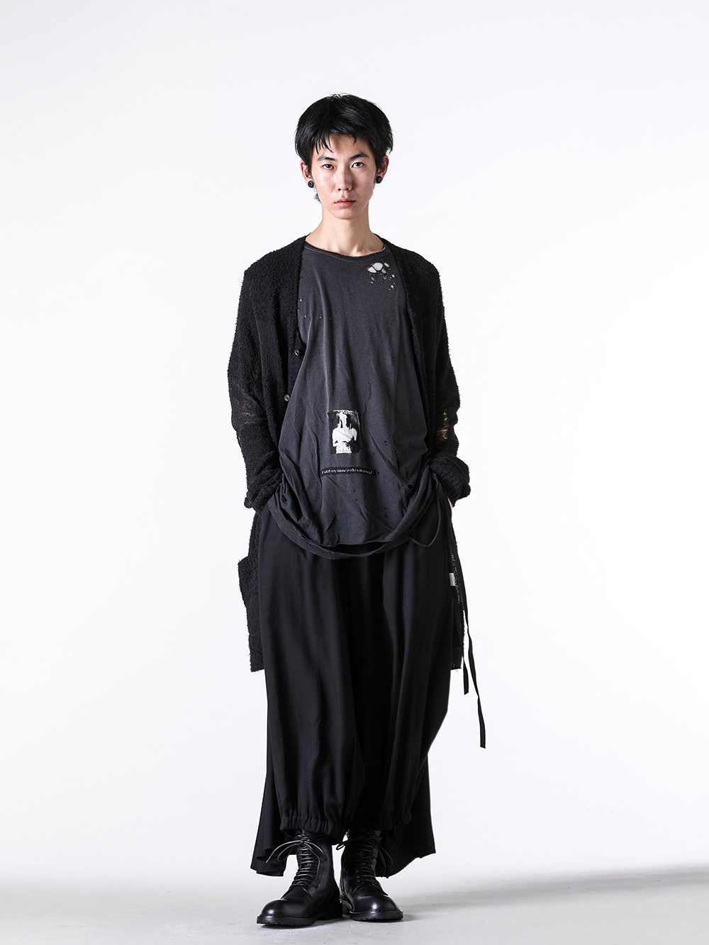 Yohji Yamamoto POUR HOMME 25SS ロングカーディガン 定番カラスパンツ