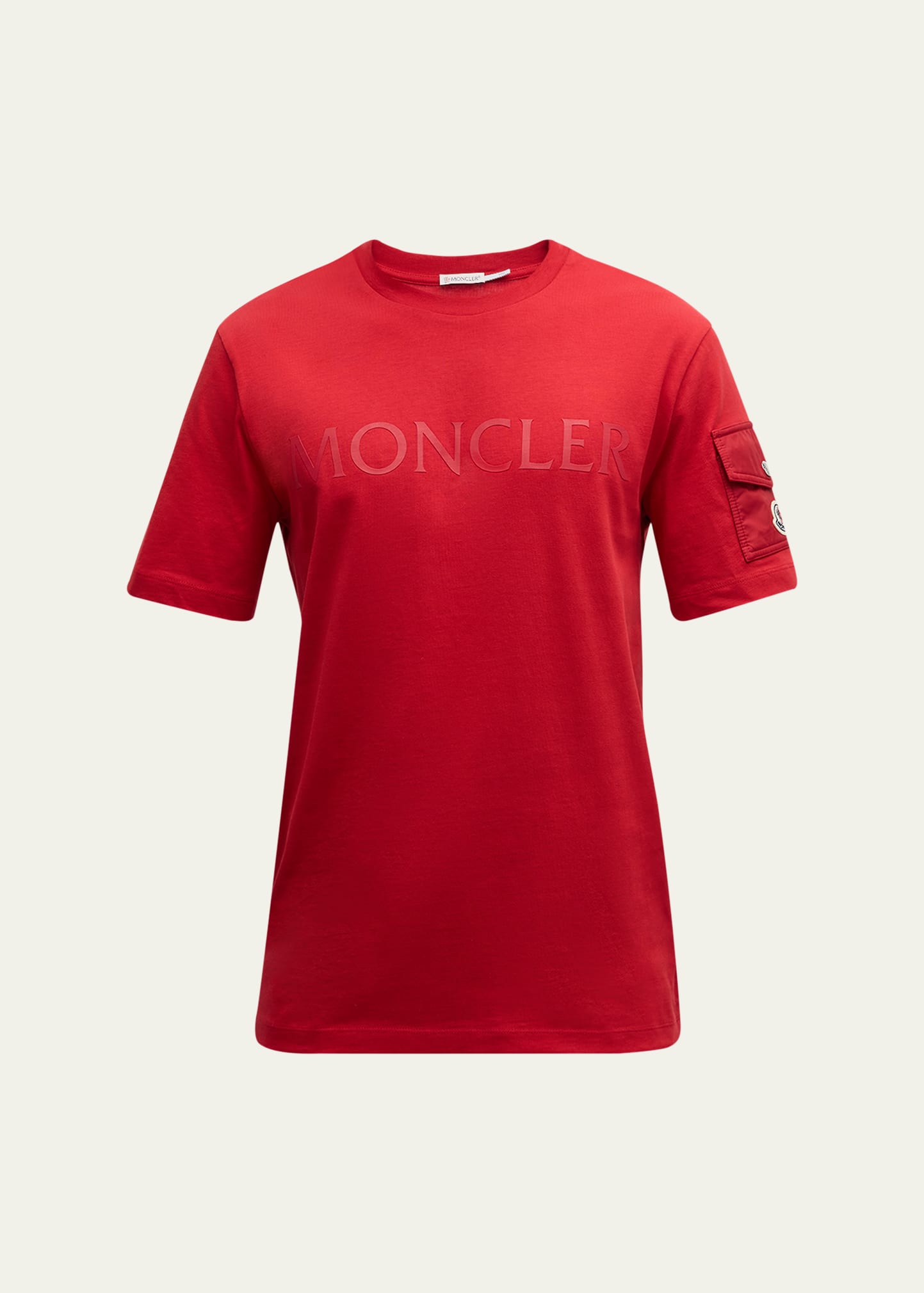 Moncler Men's Laminated Logo T-Shirt - Bergdorf Goodman