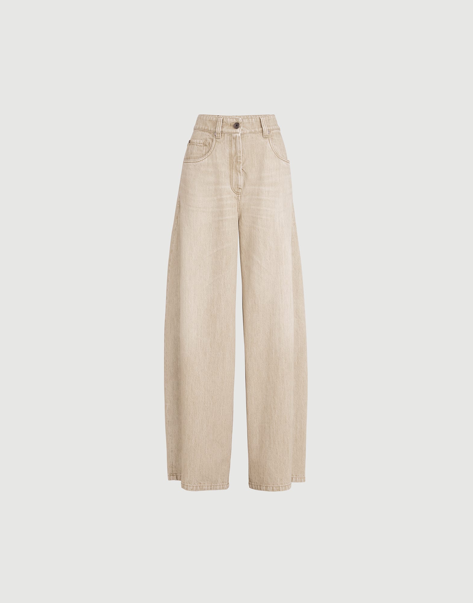 Wide trousers for Woman in Beige | Brunello Cucinelli