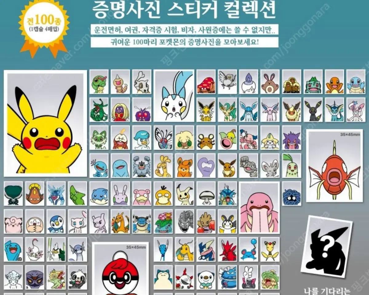 ポケモン 証明写真 韓国限定 ポケモン 証明写真 Ver2 100種