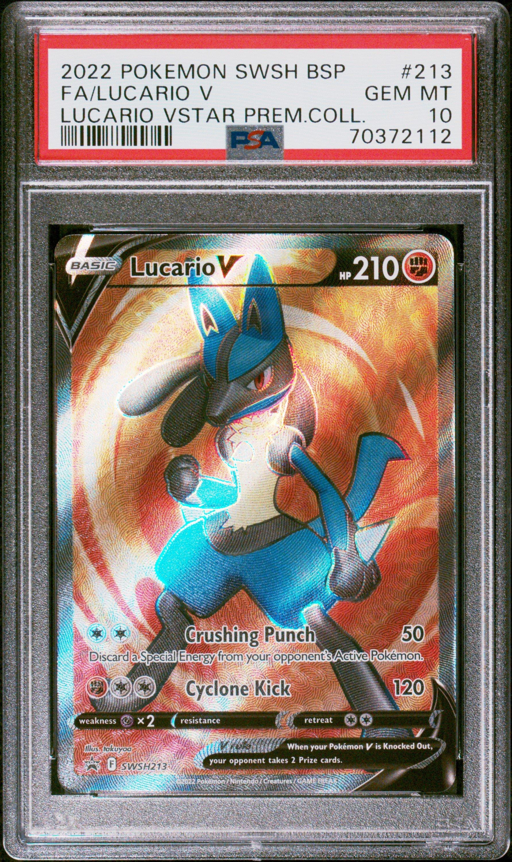 2022 Pokemon Swsh Black Star Promo 213 Full Art/lucario V Lucario