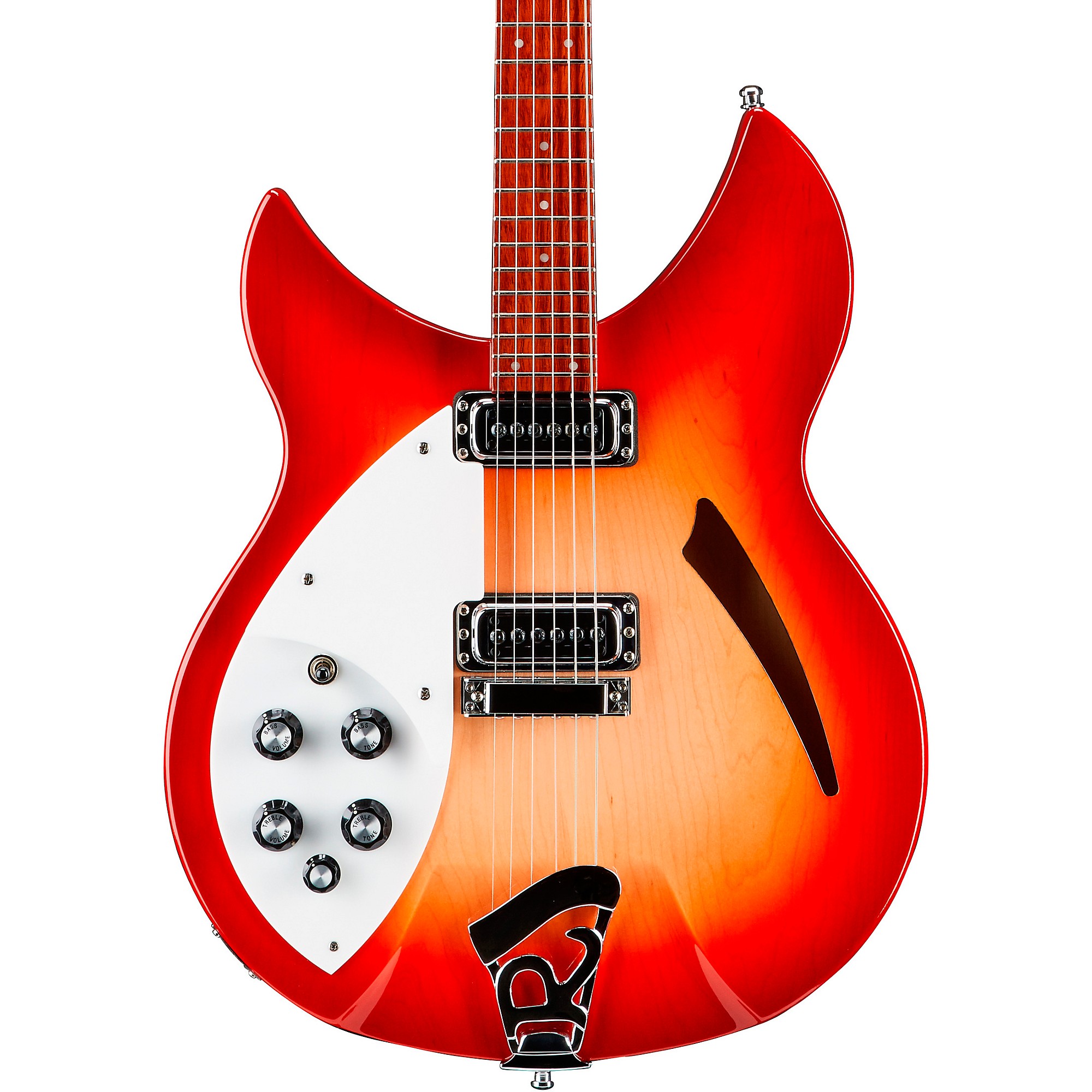 Platinum Rickenbacker 330 Left-Handed Electric Guitar Fireglo