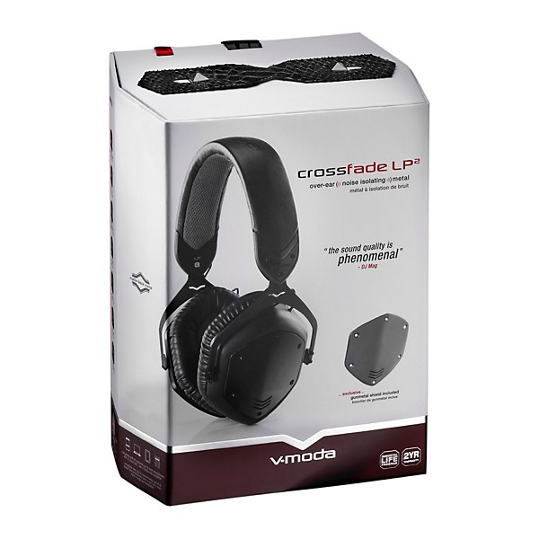 V-MODA Crossfade LP2 Over-Ear Headphones Matte Black Metal