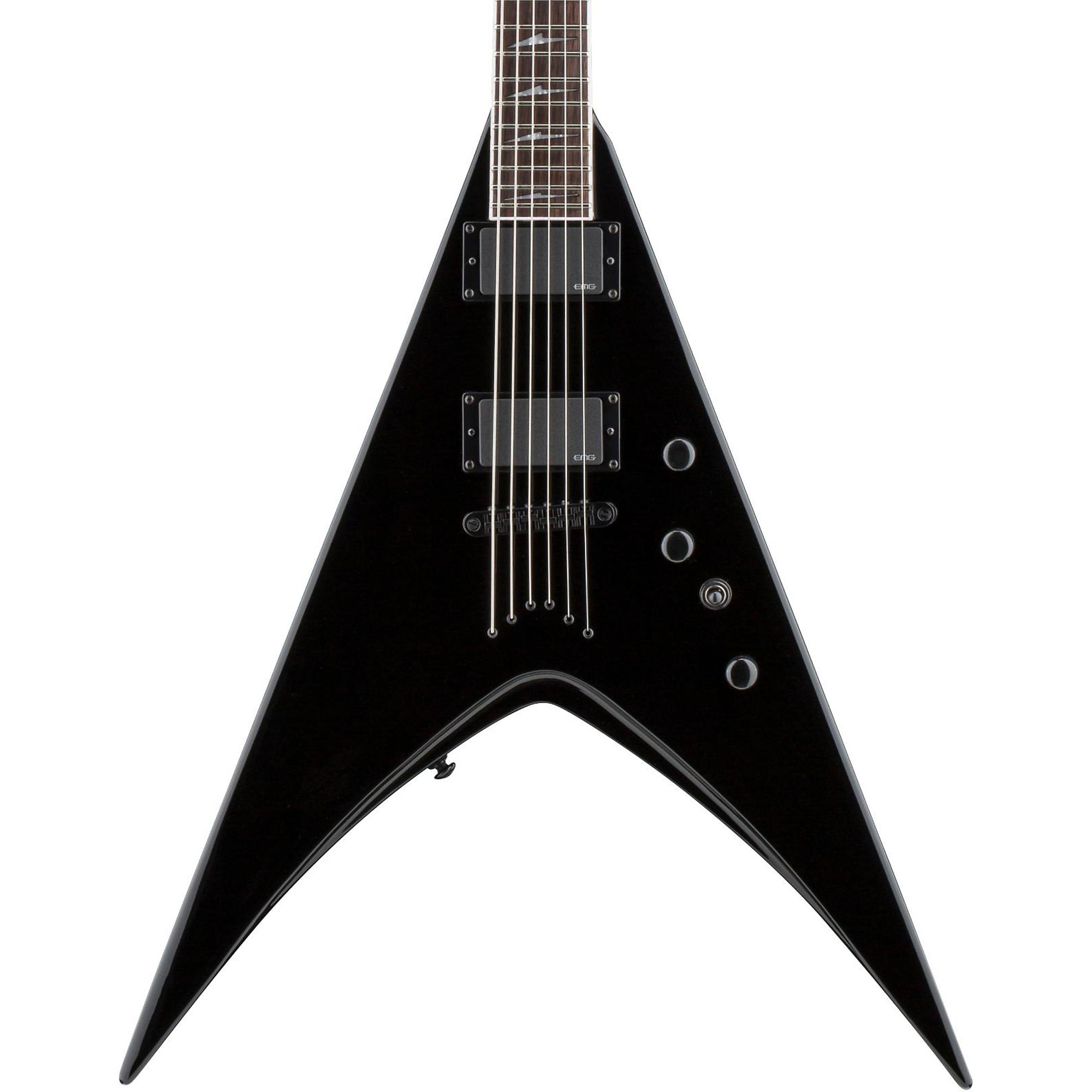エレキギター Vシェイプ ブラック