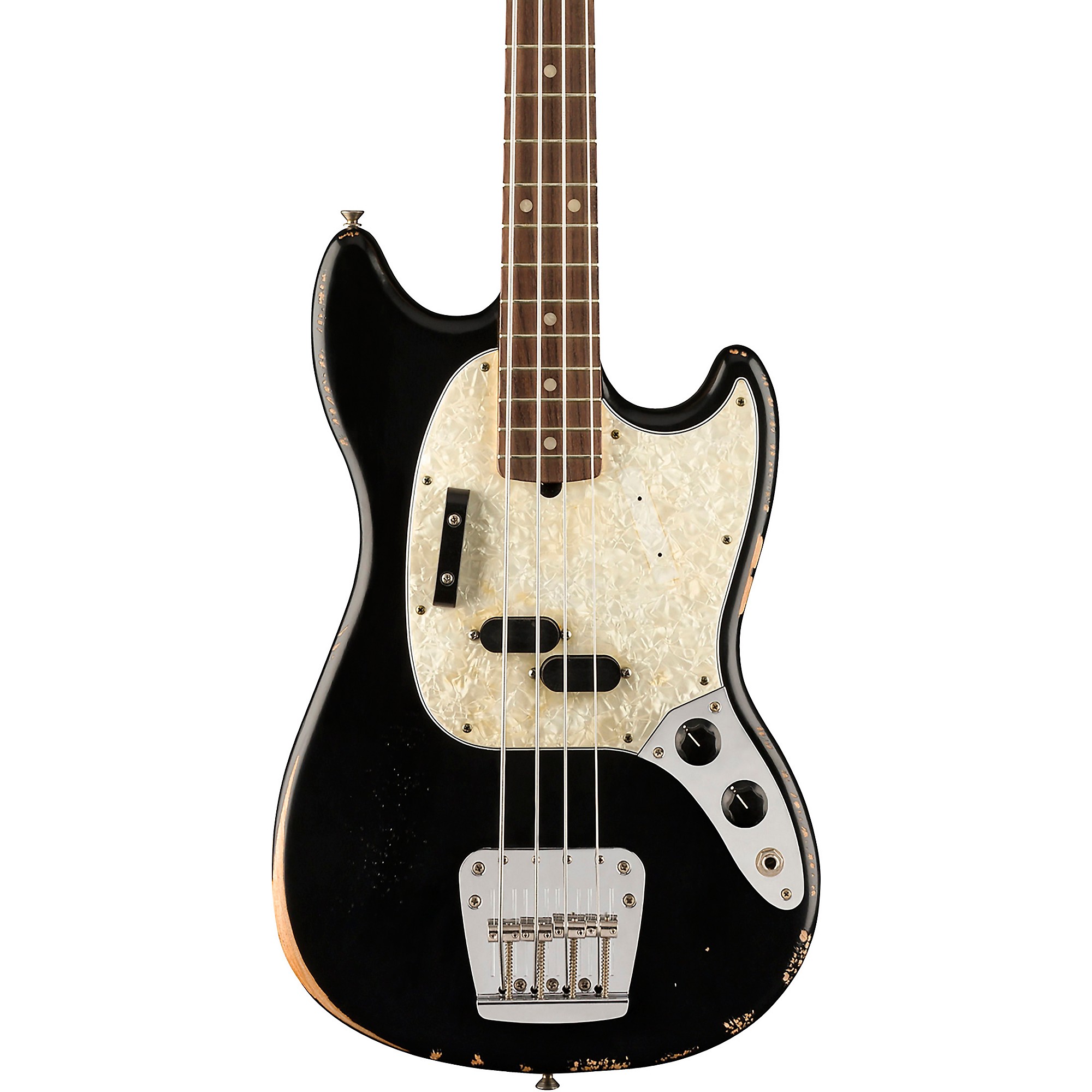 Fender Justin Meldal-Johnsen Road Worn Mustang Electric Bass Black