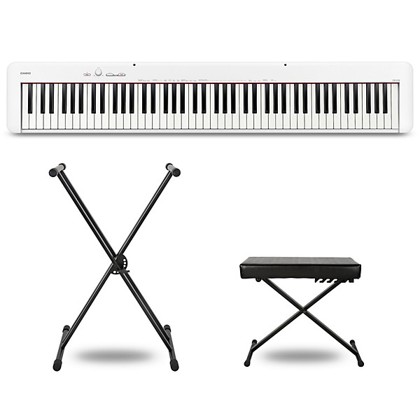 Casio CDP-S110 Digital Piano With X-Stand and Bench White