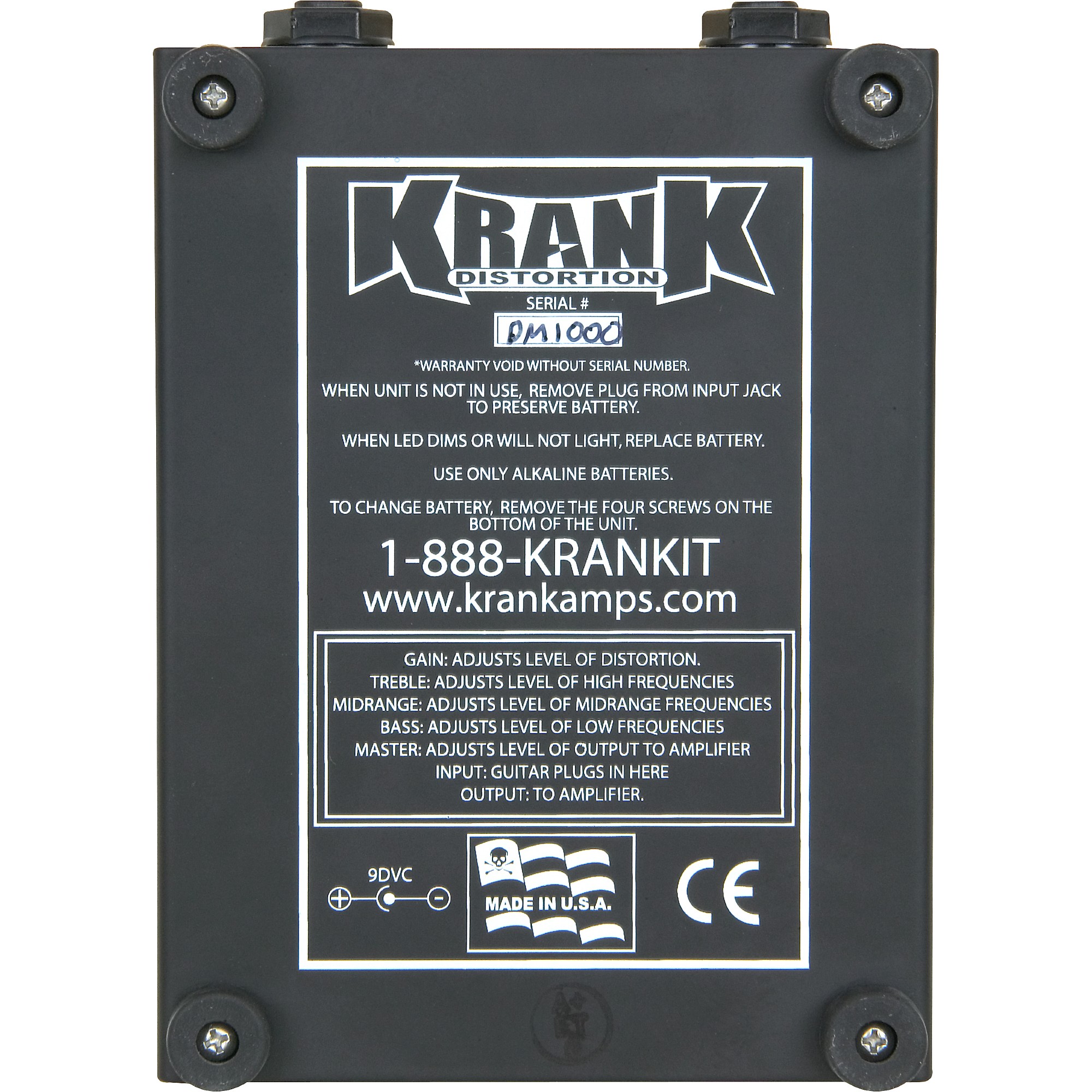 Krank Distortus Maximus Distortion Pedal | Guitar Center