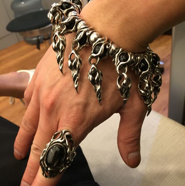 taujanタウジャン 13万水晶インレイリング指輪激レア闇火gackt taujan